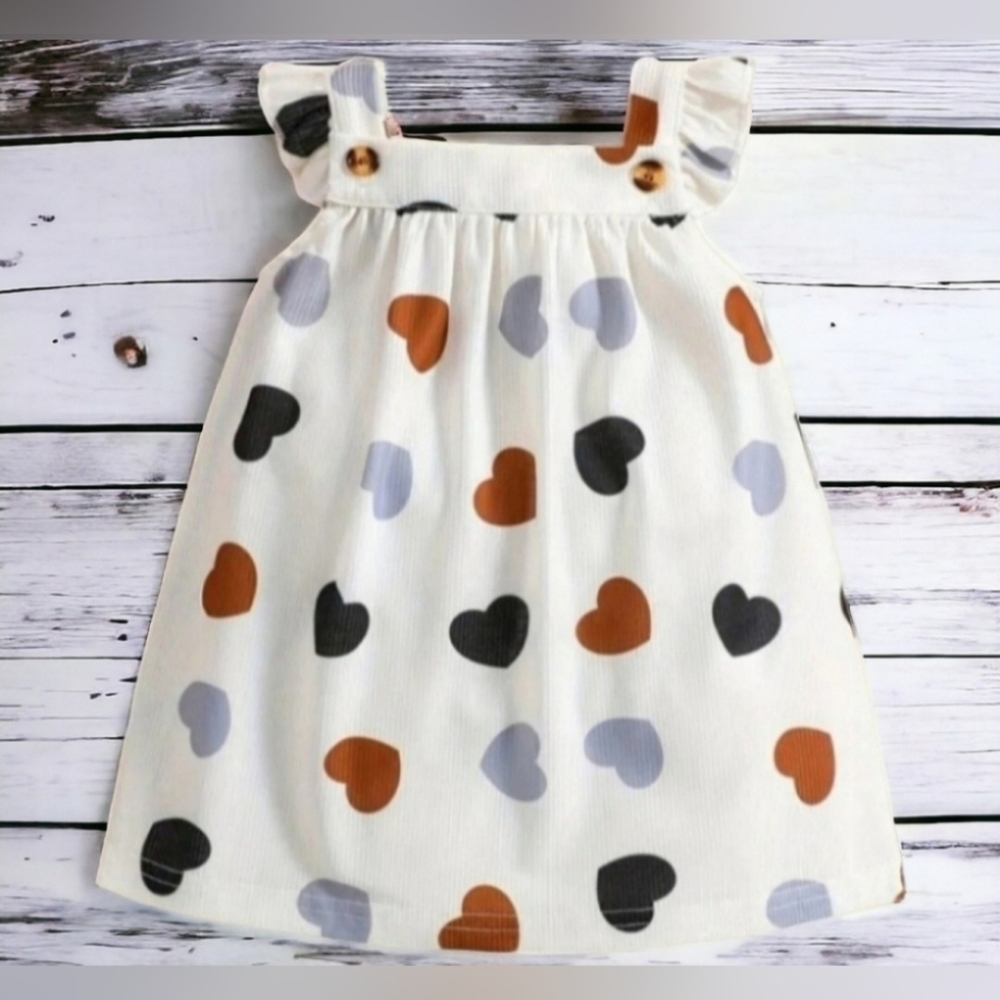 Baby Girls Polka Dot Neutral Dress